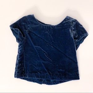 Genuine Kids blue velvet blouse